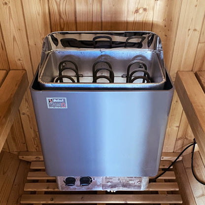 Cylindrical barrel sauna accessories