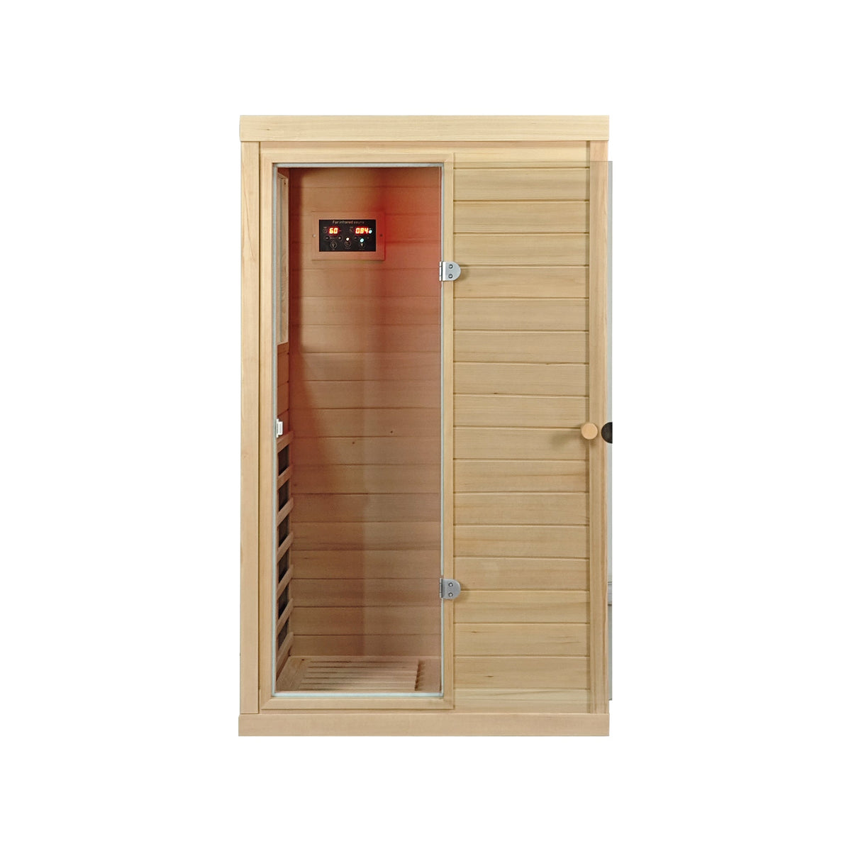Canadian hemlock 1-person indoor infrared sauna control