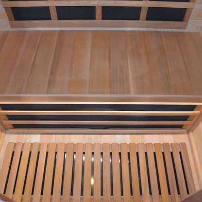 HOSAUNA outdoor infrared sauna with LED lighting