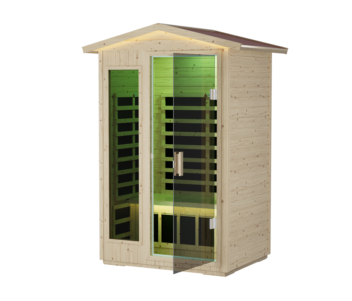 XY-902VY far infrared sauna with warm interior lighting