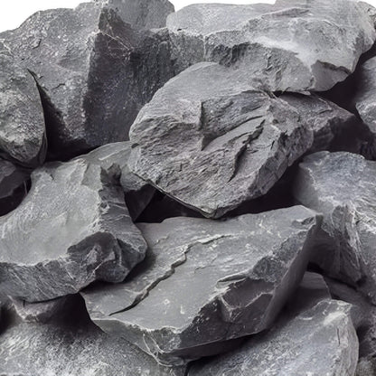 Grey split sauna stones supplied with the Harvia Virta Combi heater