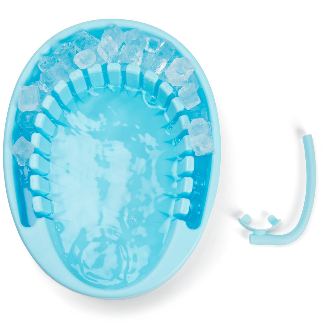 Face Plunge Pure facial cold plunge bowl with separate ice chamber, interior view