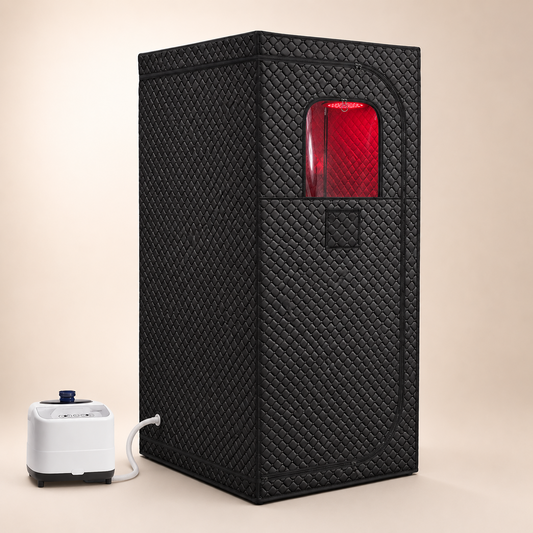 Restore Suite red light steam sauna interior red light therapy panel