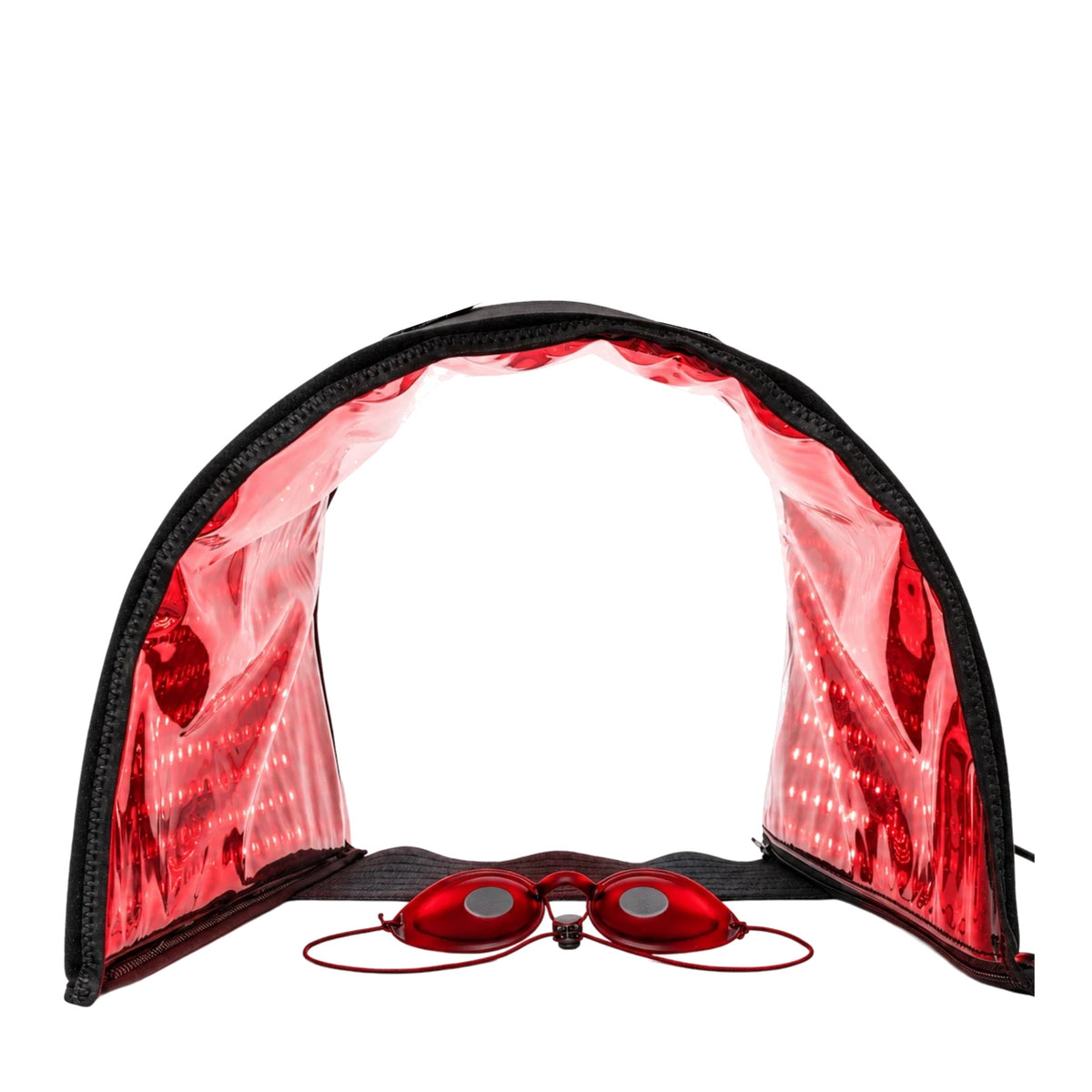 VersaDome Pro 2-in-1 red light face dome with protective goggles